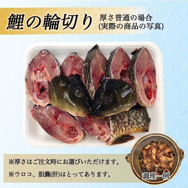 鯉の輪切り 小サイズ 一匹 6 7切れ 活鯉時 1kg前後 食用鯉 切り身 コイ 販売 鯉こく用 煮付け用 060 ハスミフーズ 通販 Yahoo ショッピング