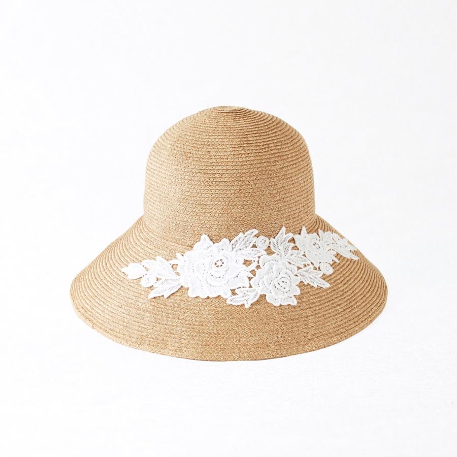 AURELIA MONACO レースキャペリン 帽子 レディース 麦わら帽子