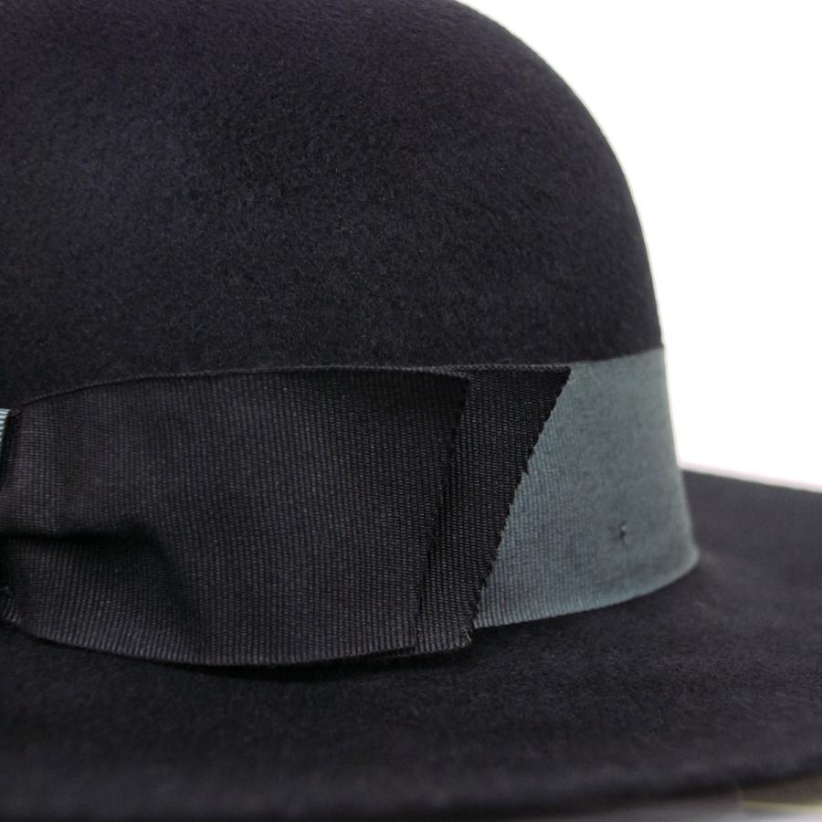 帽子 レディース つば広 フェルトハット ウール イタリア製