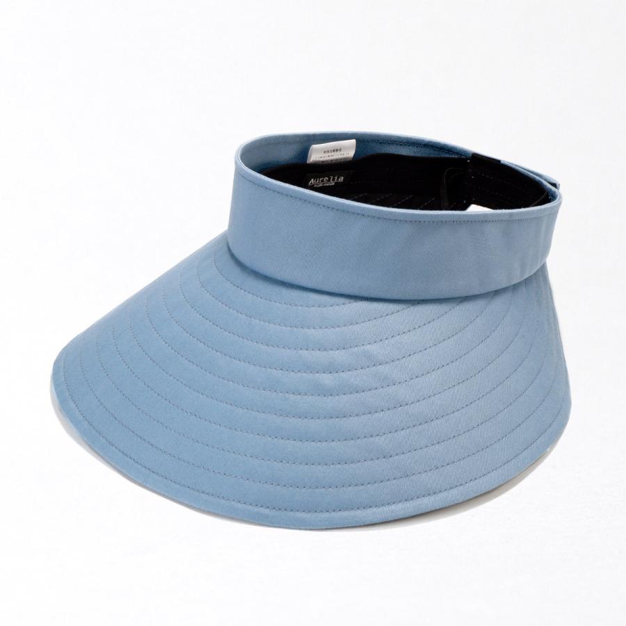 サンバイザー ポケッタブル アウレリアくるくるコットンバイザー【日本製】【UPF50+】レディース 帽子 日除け UV対策 紫外線 コンパクト Aurelia つば広 |  | 16