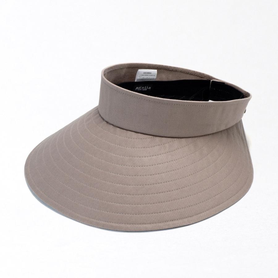 サンバイザー ポケッタブル アウレリアくるくるコットンバイザー【日本製】【UPF50+】レディース 帽子 日除け UV対策 紫外線 コンパクト Aurelia つば広 |  | 17