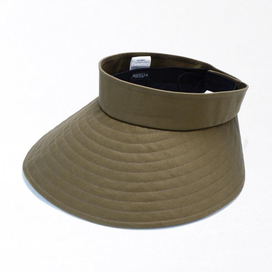 サンバイザー ポケッタブル アウレリアくるくるコットンバイザー【日本製】【UPF50+】レディース 帽子 日除け UV対策 紫外線 コンパクト Aurelia つば広 |  | 19
