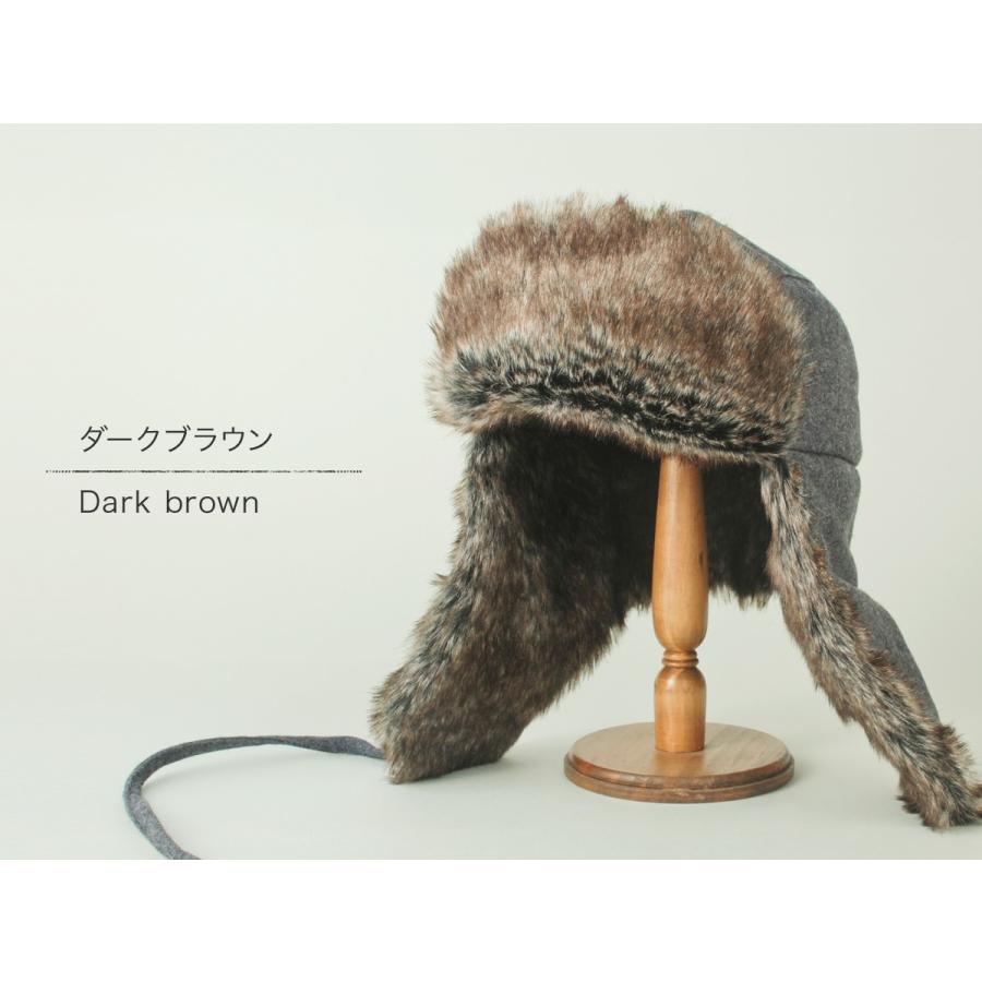 フライングハット 帽子 レディース メンズ 秋冬 エコファー フェイク