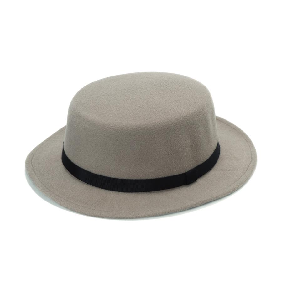 ポリフェルトカンカン帽 帽子 レディース リボン シンプル