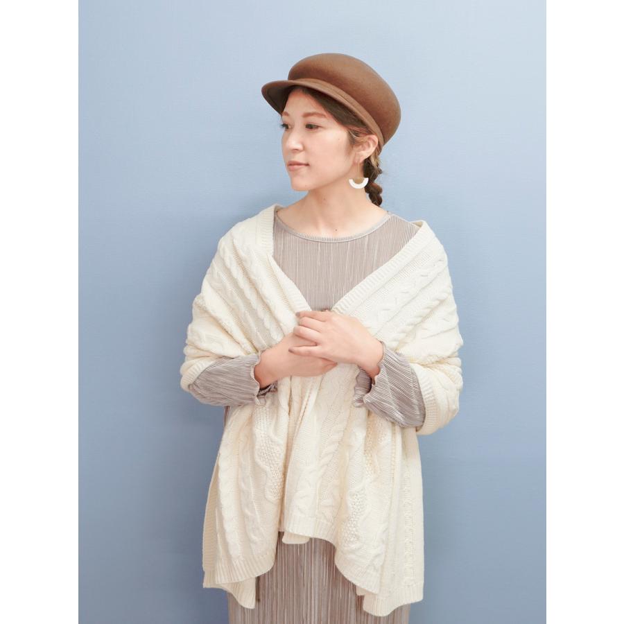 ストール 大判 ニット ケーブル編み ふんわり ショール マフラー