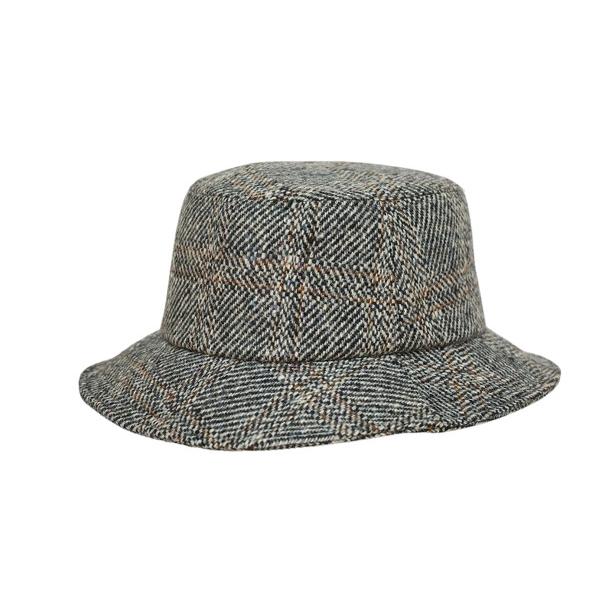 紳士帽子 NISHIKAWAオリジナル 日本製 ウール100% ツイード グレー