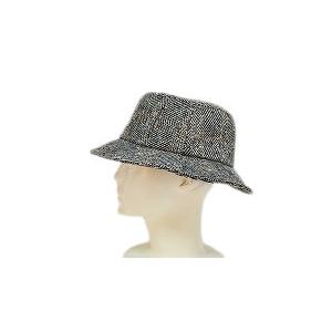 紳士帽子 NISHIKAWAオリジナル 日本製 ウール100% ツイード グレー