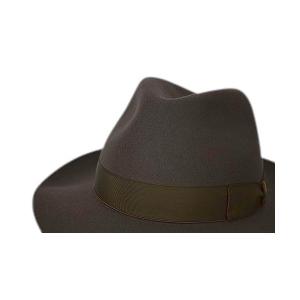 箱付き イタリア製 Borsalino Qualita Superiore 6cm ブラウン 正規品 ラビット ファーフェルト 114336-0341の画像