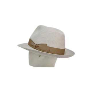 箱付き イタリア製 Borsalino QualitaSuperiore ライトベージュ 正規品 ラビット ファーフェルト 114336-3151の画像