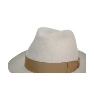 箱付き イタリア製 Borsalino QualitaSuperiore ライトベージュ 正規品 ラビット ファーフェルト 114336-3151の画像