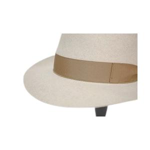 箱付き イタリア製 Borsalino QualitaSuperiore ライトベージュ 正規品 ラビット ファーフェルト 114336-3151の画像