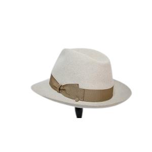箱付き イタリア製 Borsalino QualitaSuperiore ライトベージュ 正規品 ラビット ファーフェルト 114336-3151の画像