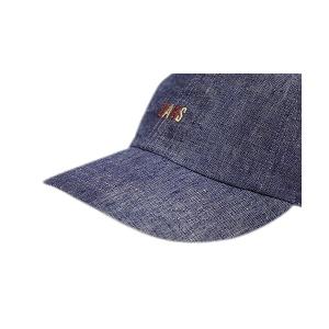 紳士帽子 DAKS 麻 リネンシャンブレー メンズキャップ 日本製 SからLL 小さい 大きいサイズ 野球帽 男性 グレー ネイビー 春夏 D1817｜hat-nishikawa｜06