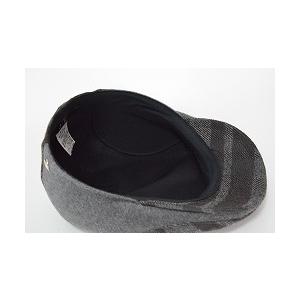 DAKS（ダックス） ウール混チェック メンズ ハンチング グレーブラック