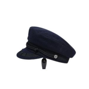 送料無料☆ カシラ　新品タグつき　レザーマリンキャップ マリンキャップ マリンハット マリン帽 メンズ レディース 秋冬 ラシャ