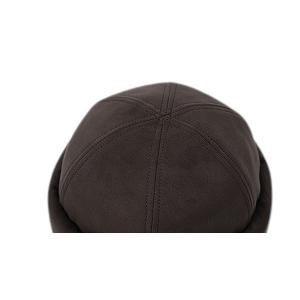 レディース 男女兼用 つば無し帽子 秋冬 Mから3L 人工皮革 ロール