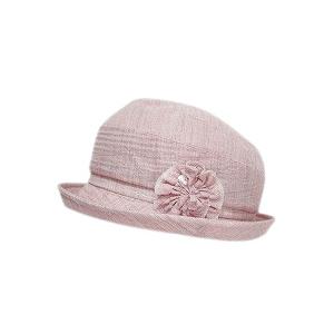 新品未使用inbreed⭐︎ROSIER ニット帽　ピンク×クロ 婦人 帽子 Sサイズ 小さいサイズ 麻混 ピンク ベージュ ブラック