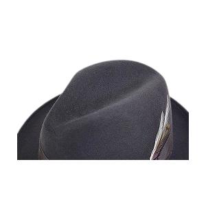 STETSON（ステットソン） ウールフェルト メンズハット 羽根飾り 57cm