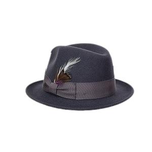 STETSON（ステットソン） ウールフェルト メンズハット 羽根飾り 57cm