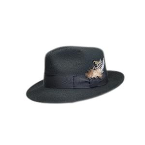 STETSON（ステットソン） ウールフェルト メンズハット 羽根飾り 57cm
