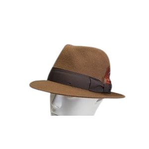 STETSON（ステットソン） ウールフェルト メンズハット 羽根飾り 57cm