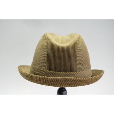 中折れハット メンズ 紳士 帽子 大きいサイズ 小さいサイズ チロルハット コーデュロイ 秋冬 ミストラル MISTRAL オリーブ 男性用