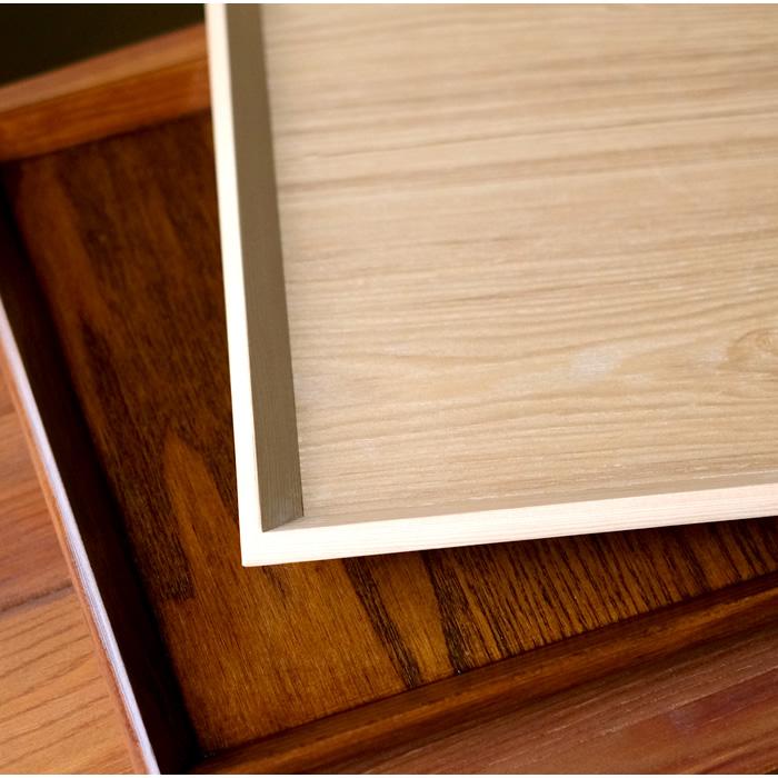 天然木製 尺3寸席盆 木製 ナチュラル カフェ お盆 トレー ランチョン