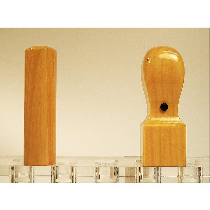法人用 手彫り印鑑 いんかん 印鑑Ａセット 柘 つげ 実印18mm＋角印21mm