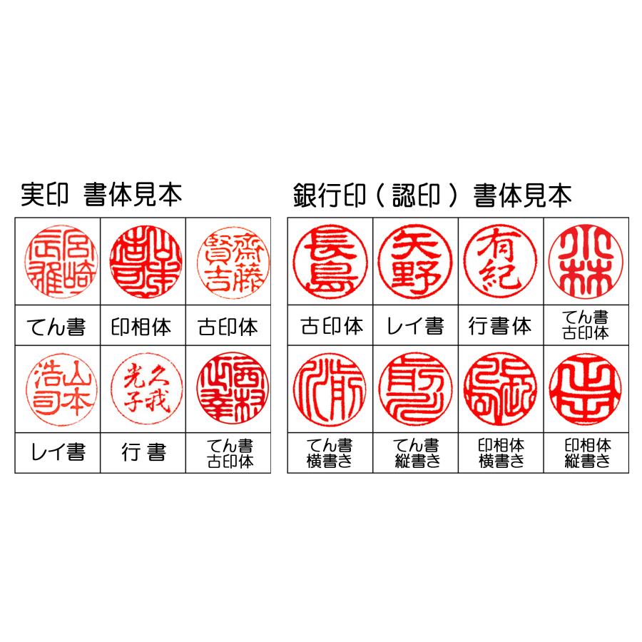 黒水牛(芯持)3本セット　実印13.5ミリ丸・銀行印12ミリ丸・認印10.5ミリ丸 印鑑　はんこ_2