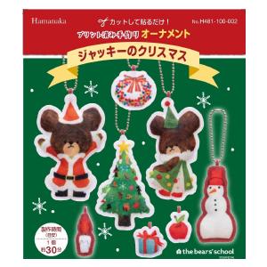 ハマナカ くまのがっこう クリスマスオーナメント かんたん プリント済 