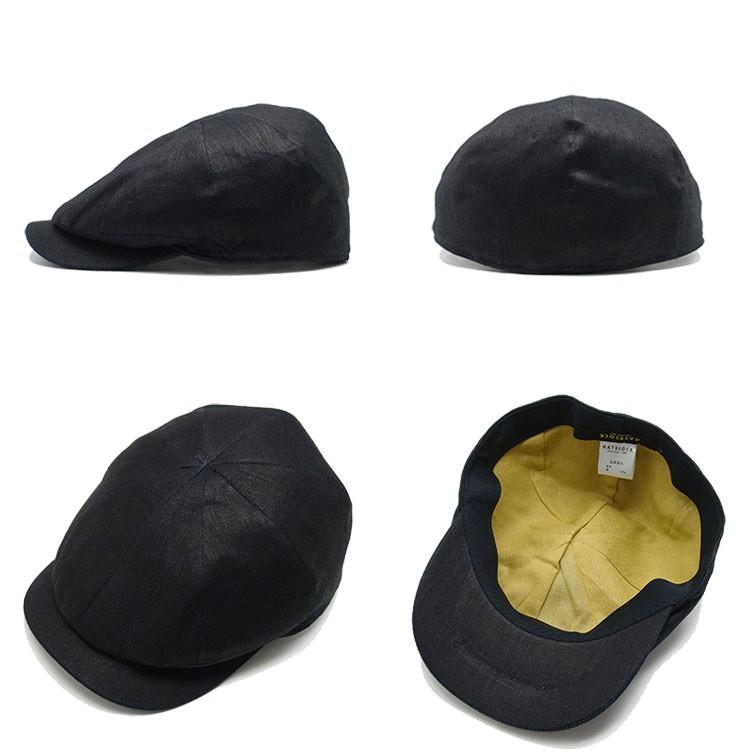 インディゴリネン ヘリンボン ハンチングキャスケット ハンチング 帽子 メンズ 大きいサイズ 父の日 プレゼント |  | 01