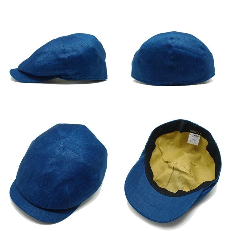 インディゴリネン ヘリンボン ハンチングキャスケット ハンチング 帽子 メンズ 大きいサイズ 父の日 プレゼント |  | 02