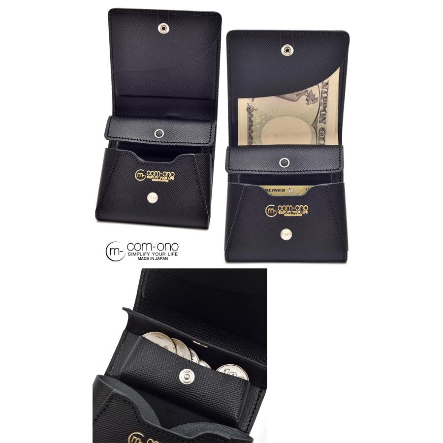 池之端銀革店 二つ折り財布 COM-ONO SLIM 005 JOURNAL（ブラック
