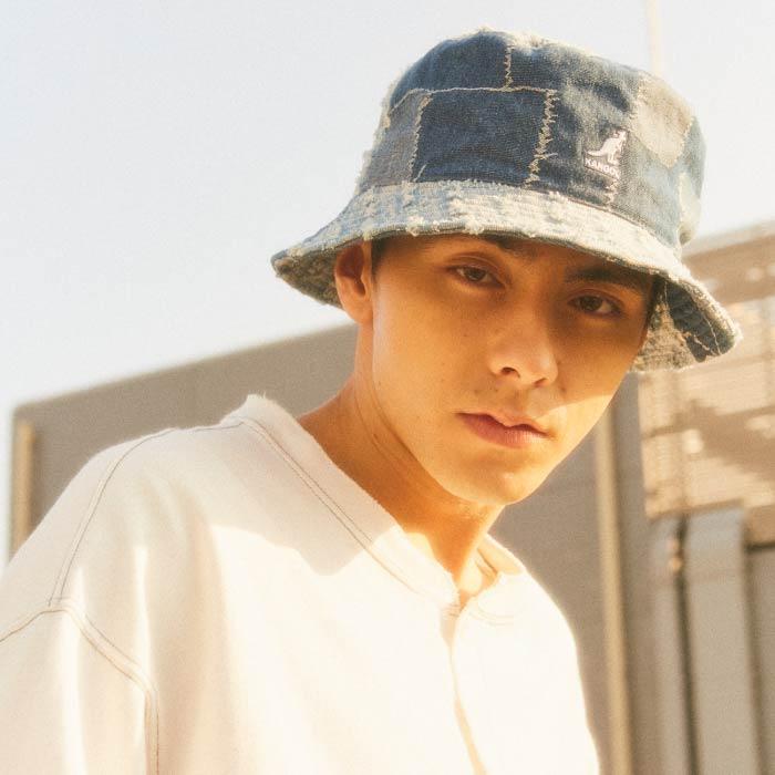 KANGOL 帽子 Denim Mashup Bucket カンゴール ハット カジュアル