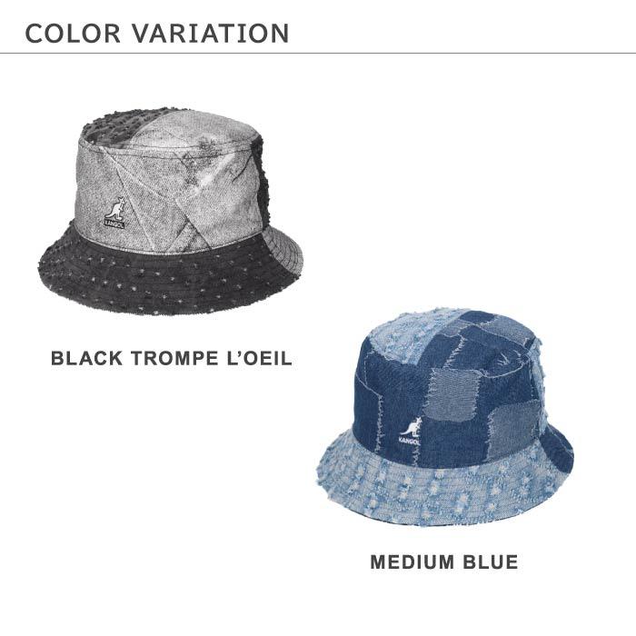 KANGOL　カンゴール　デニム　パッチワーク　バケットハット　バケハ KANGOL（カンゴール） デニム パッチ バケット ハット 帽子 DENIM