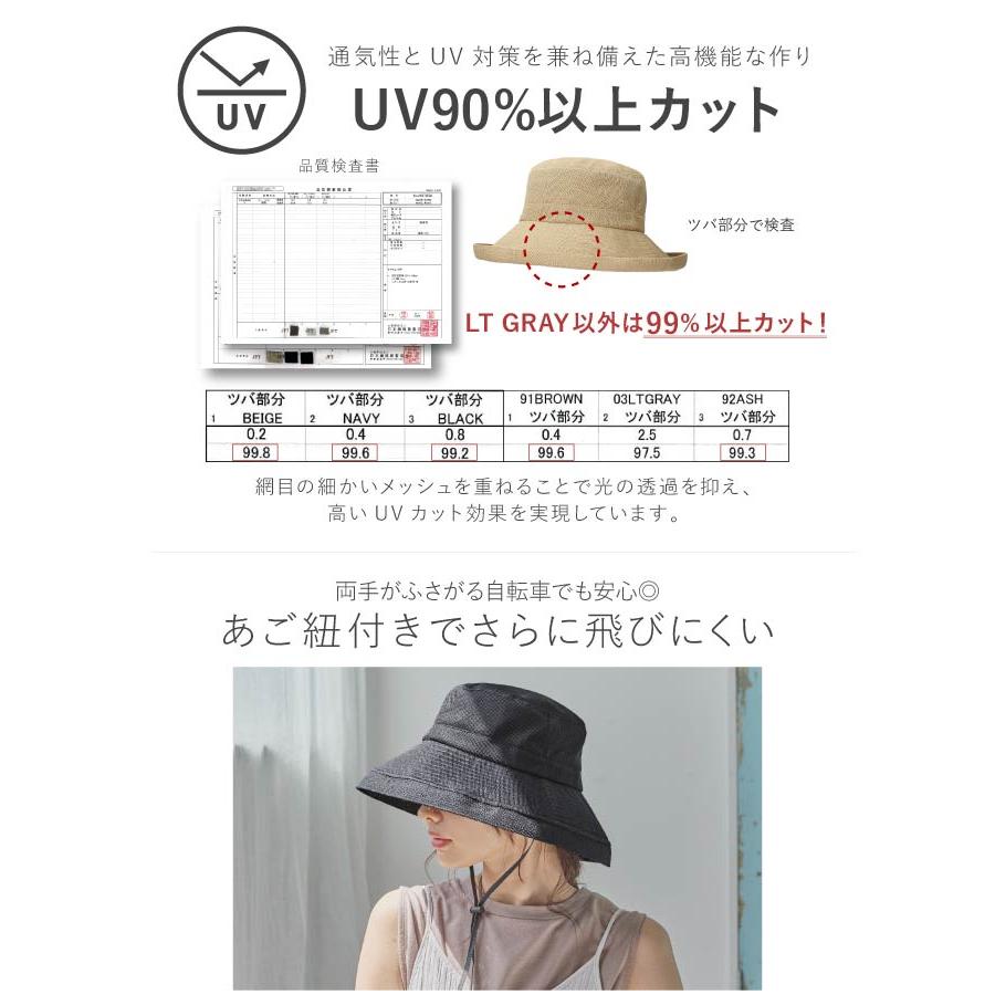 milsa 帽子 レディース ハット 風とばーぬ 日焼け防止 日よけ
