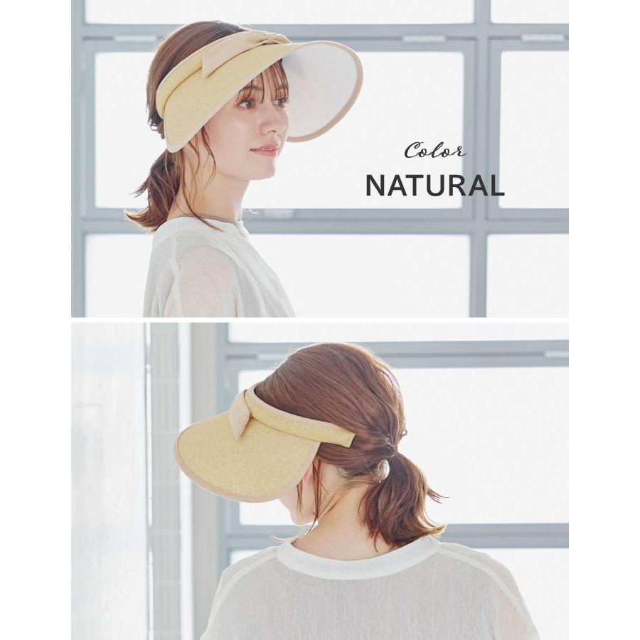 milsa（ミルサ） 帽子 サンバイザー レディース 日よけ 紫外線 UV UV