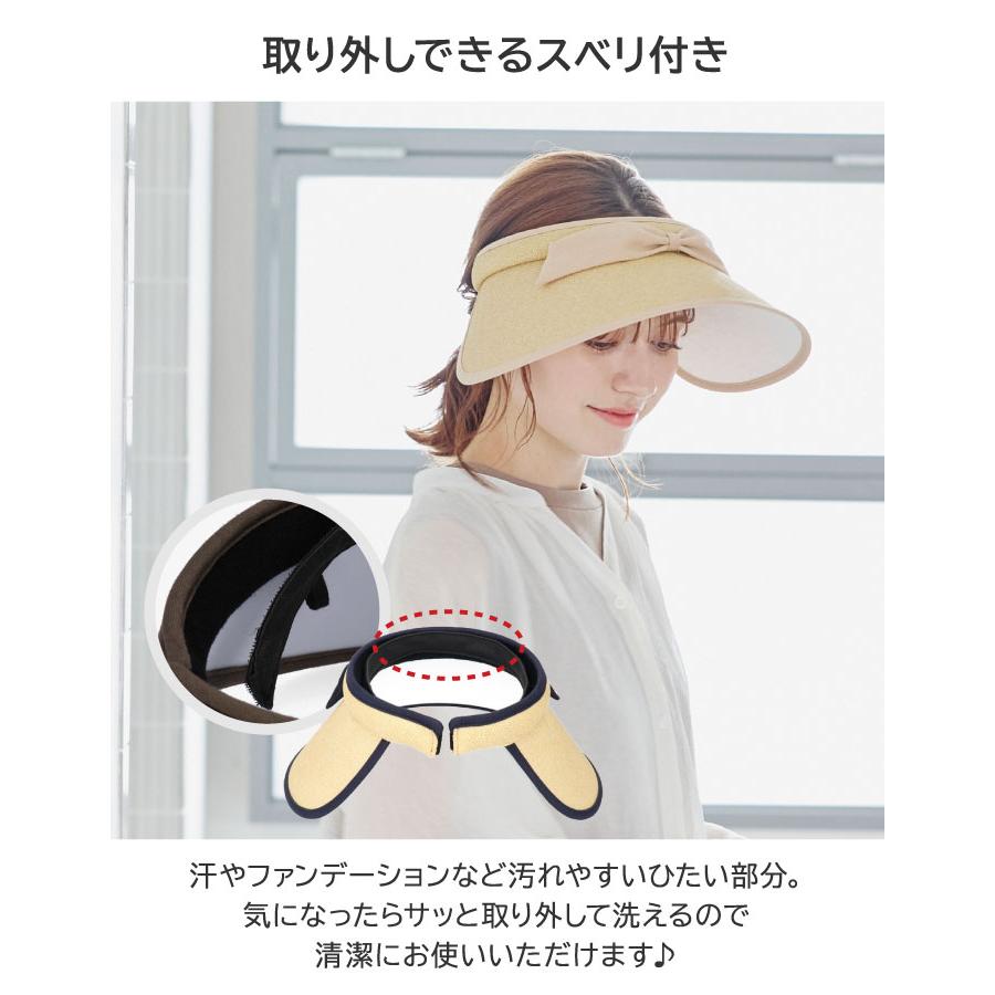 milsa（ミルサ） 帽子 サンバイザー レディース 日よけ 紫外線 UV UV