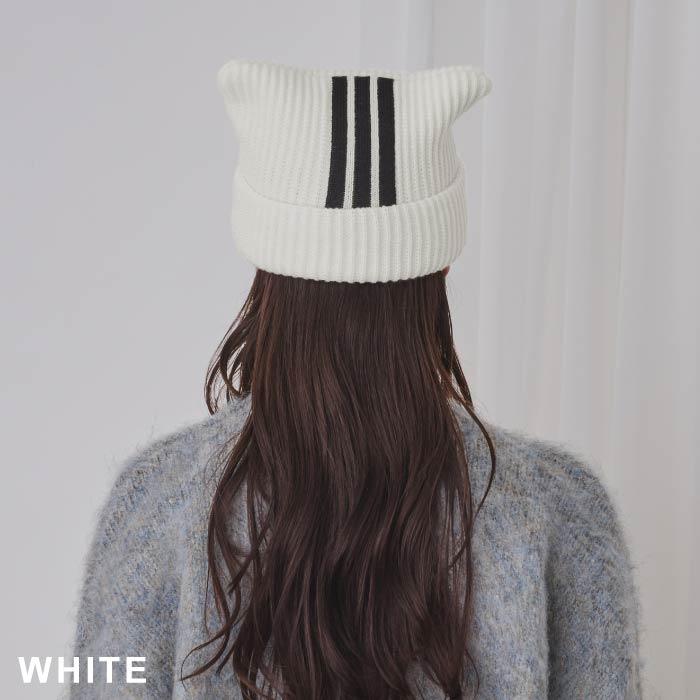 adidas（アディダス） 猫耳 ニット帽 ねこみみ 防寒 洗える キャット