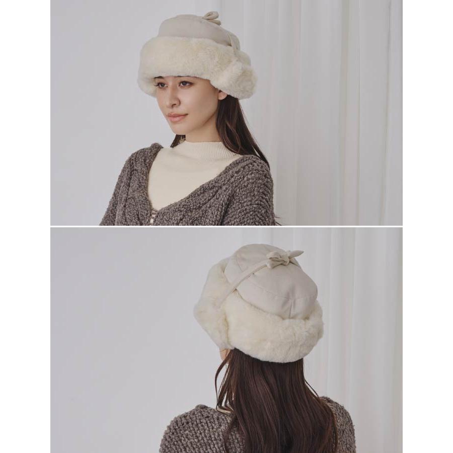 milsa（ミルサ） ファー イヤフラップ トーク 帽子 レディース