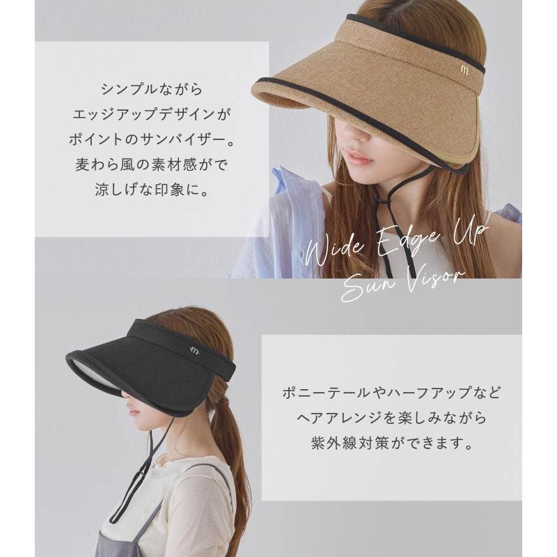 milsa（ミルサ） 美人バイザー ワイド エッジアップ サンバイザー