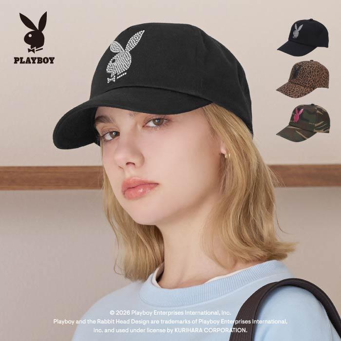 PLAYBOY（プレイボーイ） ラインストーンキャップ 帽子 レディース
