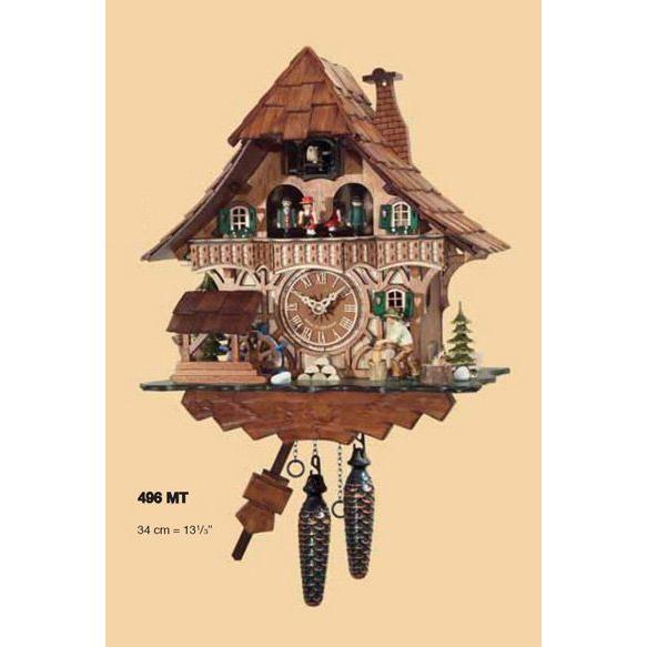 機械式（おもり式）鳩時計496MT 高さ：約34cm : 鳩時計専門店 森の時計 