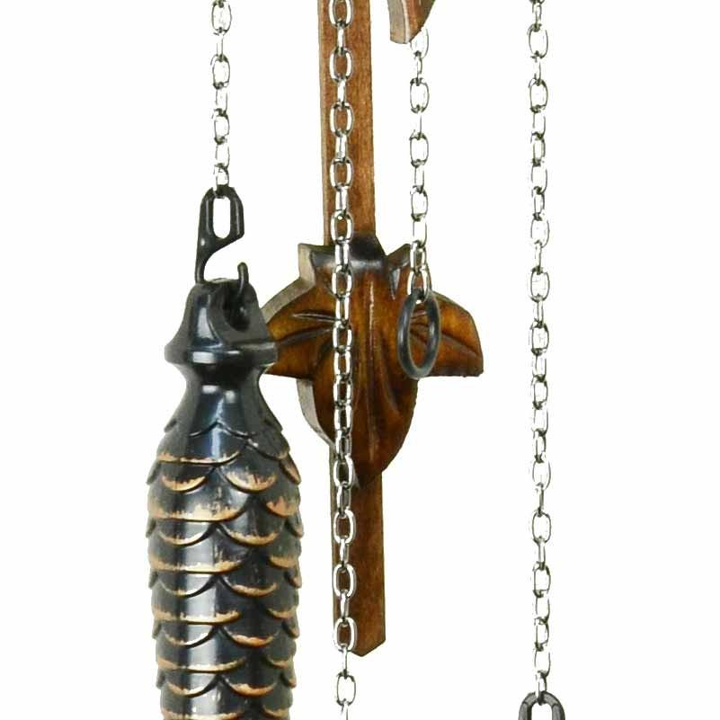 ドイツ森の時計 クォーツ式山小屋鳩時計 伝統の彫刻シリーズ525QM : 鳩  