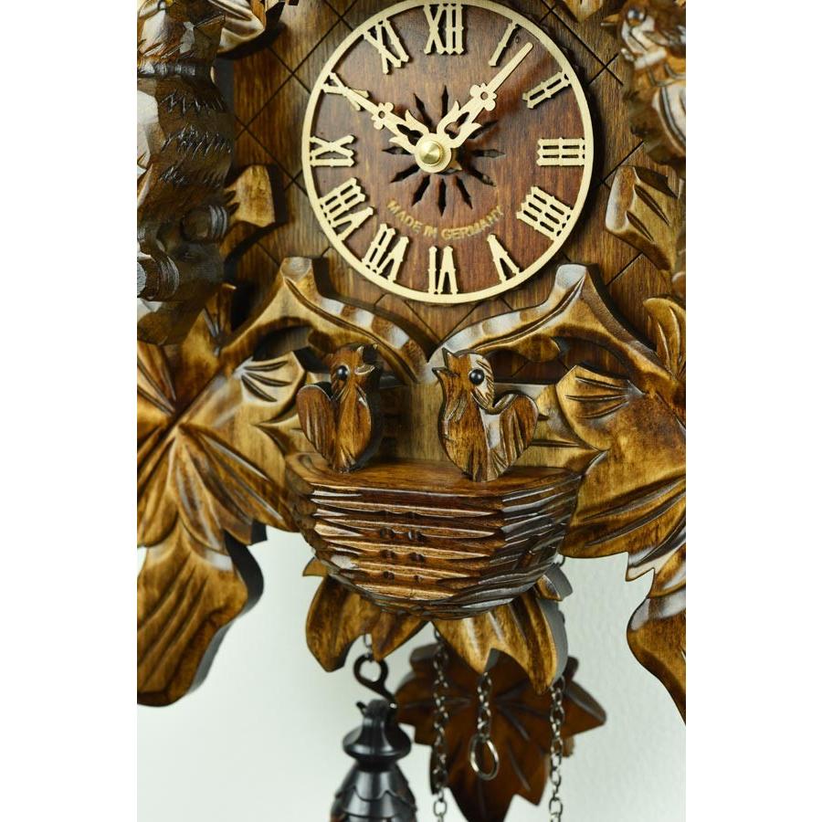 ドイツ森の時計　クォーツ式山小屋鳩時計　伝統の彫刻シリーズ640QMT｜hatodokei｜02
