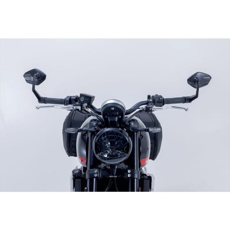 トライアンフバーエンドミラー バイクパーツ ハンドル エスダブリューモーテック バーエンドミラー