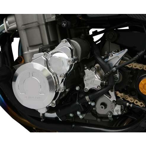 バイク K-FACTORY クランクエンドカバーL ポリッシュ CB1300SF SB -09 X-4 ケイファクトリー 000IZBM007L 取寄品