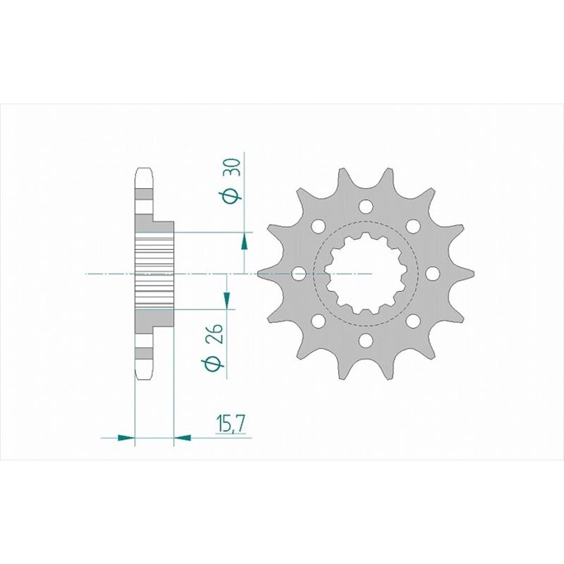 バイク 駆動系 Fスプロケット 525-16 VFR750R RC30  87 20605-16 取寄品｜hatoya-parts-nb｜02