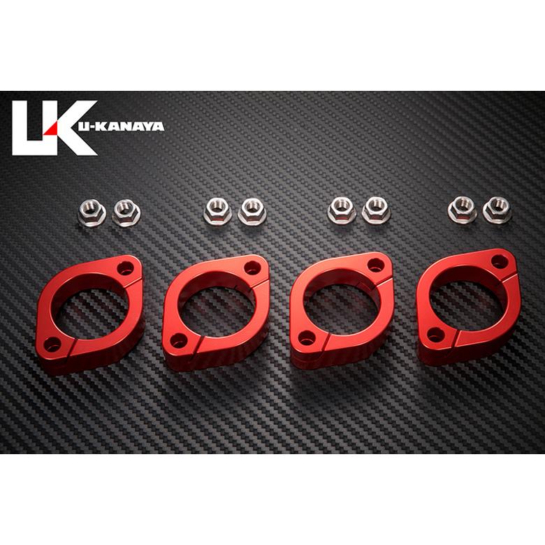 バイク マフラー ユーカナヤ U-KANAYA ビレットエキゾーストフランジ RED ZEPHYR750 ZEPHYR750RS EFRDZEP75 取寄品 セール