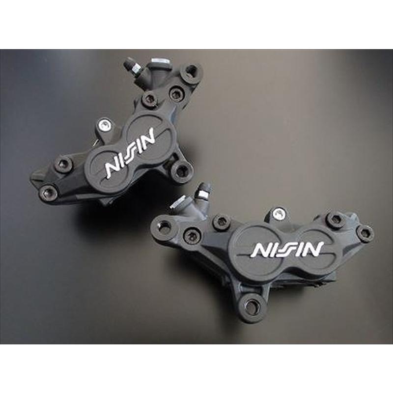 バイク NISSIN 4Pキャリパー83mm/BLK TZタイプ L/Rセット レース用